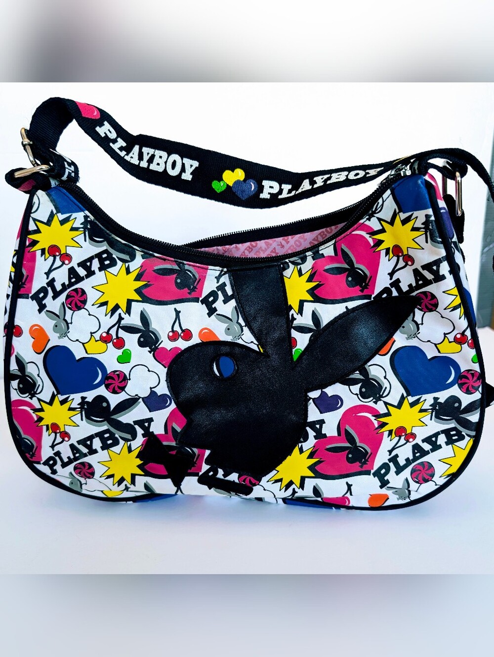Playboy Bunny Y2K Shoulder Bag Purse Multicolor Vintage Retro 2000s Handbag
